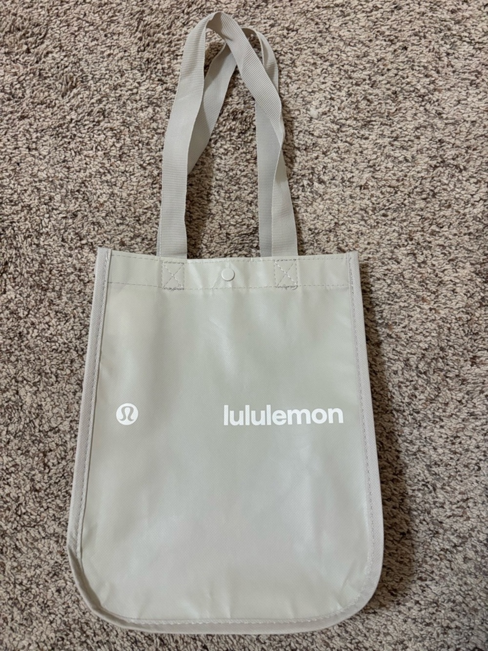lululemon Light Beige Tote with White Logo